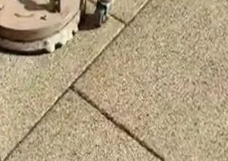 Nahansicht aus einem vorhandenen Foto des gereinigten Bereichs